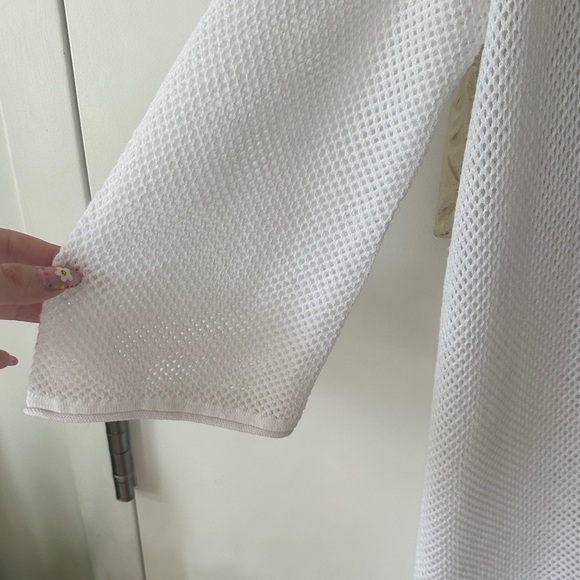 LIV BY HABITAT | Mesh Stitch White Duster Cardigan - Picture 8 of 13